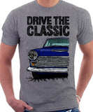 Drive The Classic Ford Cortina Mk1 Late Model. T-shirt in Heather Grey Colour