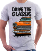 Drive The Classic Ford Cortina Mk1 Late Model. T-shirt in White Colour