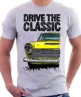 Drive The Classic Ford Cortina Mk1 Late Model. T-shirt in White Colour