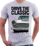 Drive The Classic Ford Cortina Mk1 Late Model. T-shirt in White Colour