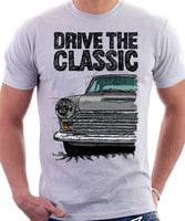 Drive The Classic Ford Cortina Mk1 Late Model. T-shirt in White Colour
