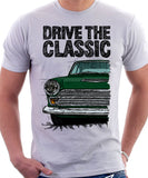 Drive The Classic Ford Cortina Mk1 Late Model. T-shirt in White Colour