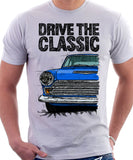 Drive The Classic Ford Cortina Mk1 Late Model. T-shirt in White Colour