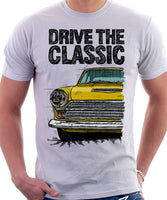 Drive The Classic Ford Cortina Mk1 Late Model. T-shirt in White Colour