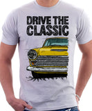 Drive The Classic Ford Cortina Mk1 Late Model. T-shirt in White Colour