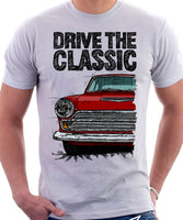 Drive The Classic Ford Cortina Mk1 Late Model. T-shirt in White Colour