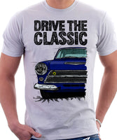 Drive The Classic Ford Lotus Cortina Mk1 Early Model. T-shirt in White Colour