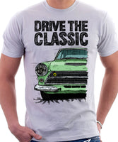 Drive The Classic Ford Lotus Cortina Mk1 Early Model. T-shirt in White Colour