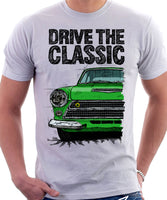 Drive The Classic Ford Lotus Cortina Mk1 Early Model. T-shirt in White Colour