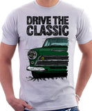 Drive The Classic Ford Lotus Cortina Mk1 Early Model. T-shirt in White Colour