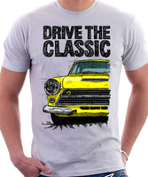 Drive The Classic Ford Lotus Cortina Mk1 Early Model. T-shirt in White Colour