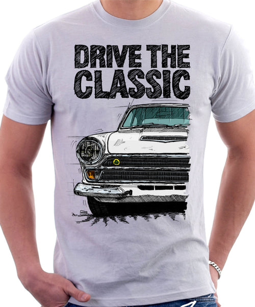 Drive The Classic Ford Lotus Cortina Mk1 Late Model. T shirt in