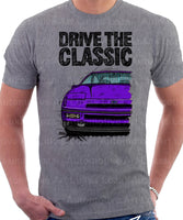 Drive The Classic Ford Probe 1.  Front Version 1. T-shirt in Heather Grey Colour