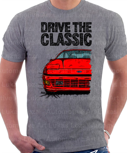 Drive The Classic Ford Mustang. T-shirt in White Colour – Automotive Art By  Lukas Loza