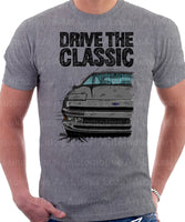 Drive The Classic Ford Probe 1.  Front Version 3. T-shirt in Heather Grey Colour