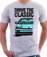 Drive The Classic Honda CRX Si 1st Gen . T-shirt in White Color.