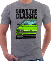 Drive The Classic Honda CRX 2nd Gen. T-shirt in Heather Grey Color.