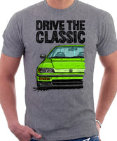 Drive The Classic Honda CRX Si 2nd Gen. T-shirt in Heather Grey Color.