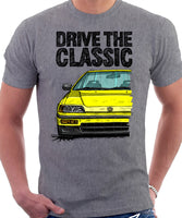 Drive The Classic Honda CRX Si 2nd Gen. T-shirt in Heather Grey Color.