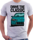 Drive The Classic Honda Del Sol CRX Early Model. T-shirt in White Color.