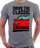Drive The Classic Honda Del Sol CRX Late Model. T-shirt in Heather Grey Color.