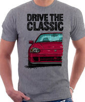 Drive The Classic Honda Del Sol CRX Late Model. T-shirt in Heather Grey Color.