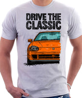 Drive The Classic Honda Del Sol CRX Late Model. T-shirt in White Color.