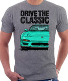 Drive The Classic Mazda RX7 FD Early Model. T-shirt in Heather Grey Color