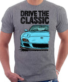 Drive The Classic Mazda RX7 FD Late Model. T-shirt in Heather Grey Color