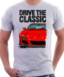 Drive The Classic Mazda RX7 FD Late Model. T-shirt in White Color