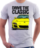 Drive The Classic Mazda RX7 FD Late Model. T-shirt in White Color