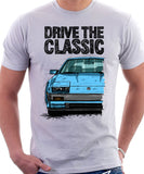 Drive The Classic Nissan 300ZX Z31 Early Model (Black Bumper). T-shirt in White Colour