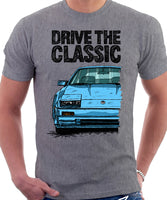Drive The Classic Nissan 300ZX Z31 Early Model (Colour Bumper). T-shirt in Heather Grey Colour.