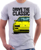 Drive The Classic Nissan 300ZX Z31 Early Model (Colour Bumper). T-shirt in White Colour