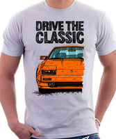 Drive The Classic Nissan 300ZX Z31 Late Model. T-shirt in White Colour.