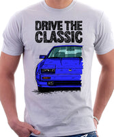Drive The Classic Nissan 300ZX Z31 Late Model. T-shirt in White Colour.
