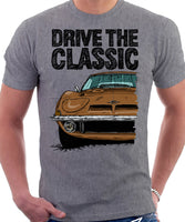 Drive The Classic Opel GT. T-shirt in Heather Grey Colour