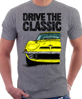 Drive The Classic Opel GT. T-shirt in Heather Grey Colour