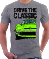 Drive The Classic Opel GT. T-shirt in Heather Grey Colour