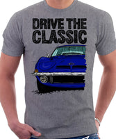 Drive The Classic Opel GT. T-shirt in Heather Grey Colour