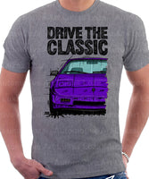 Drive The Classic Pontiac Fiero Aero Package Colour Bottom. T-shirt in Heather Grey Colour