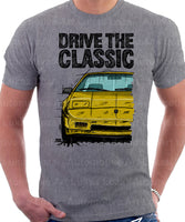 Drive The Classic Pontiac Fiero Aero Package Colour Bottom. T-shirt in Heather Grey Colour