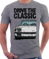 Drive The Classic Porsche 914 Chrome Bumper. T-shirt in Heather Grey Colour