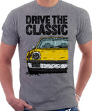Drive The Classic Porsche 914 Chrome Bumper. T-shirt in Heather Grey Colour