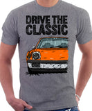 Drive The Classic Porsche 914 Chrome Bumper. T-shirt in Heather Grey Colour