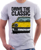 Drive The Classic Porsche 914 Chrome Bumper. T-shirt in White Colour