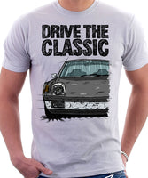 Drive The Classic Porsche 914 Chrome Bumper. T-shirt in White Colour