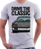 Drive The Classic Porsche 914 Chrome Bumper. T-shirt in White Colour