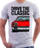 Drive The Classic Porsche 914 Chrome Bumper. T-shirt in White Colour