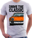 Drive The Classic Porsche 914 Chrome Bumper. T-shirt in White Colour